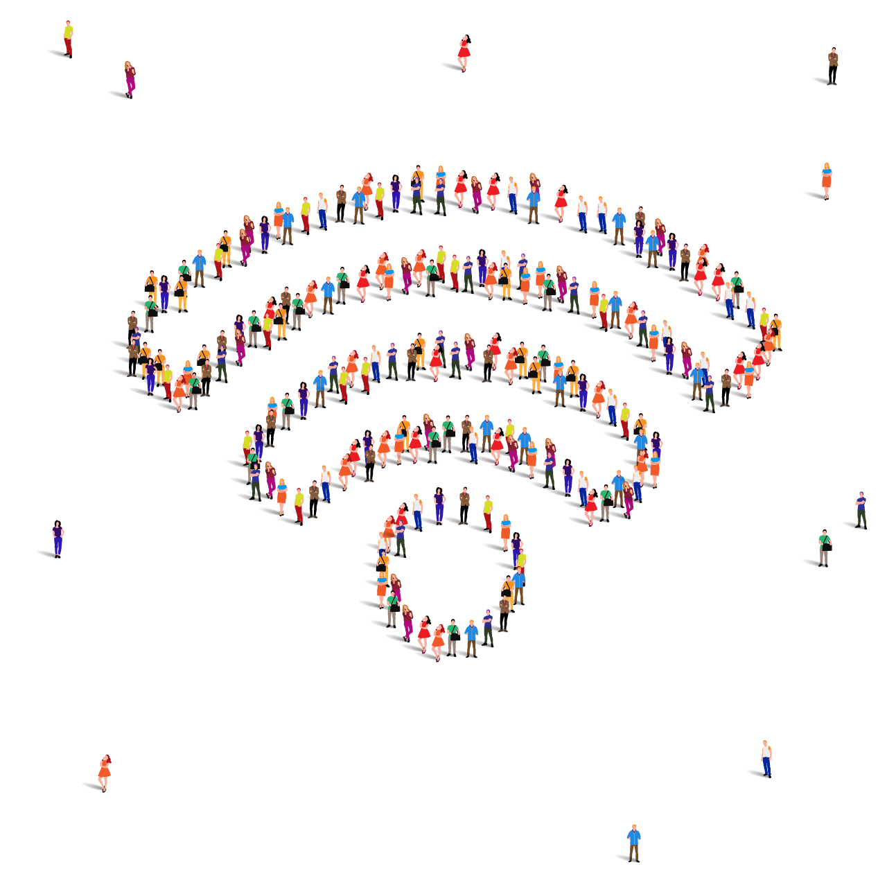 People Wi-Fi symbol